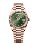 Day-Date Rose Gold 40mm Olive Green 228235
