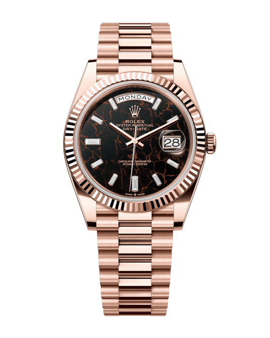 Day-Date 40mm 228235 (Eisenkiesel baguette)