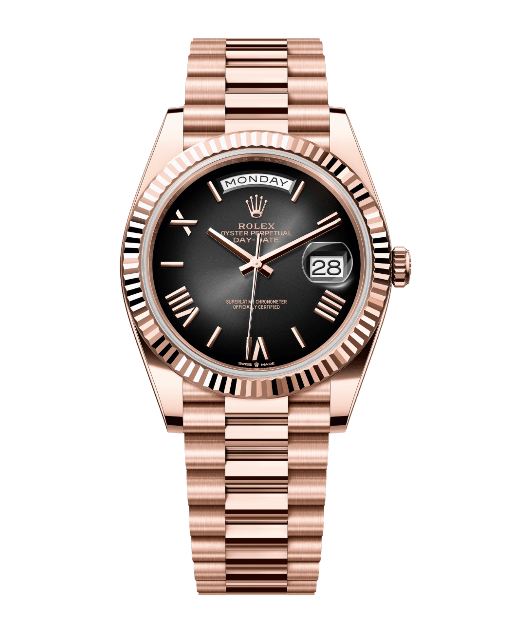 Day-Date Rose Gold 40mm Slate Ombré 228235