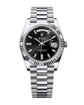 Day-Date Platinum 40mm Black Baguette Set 228236