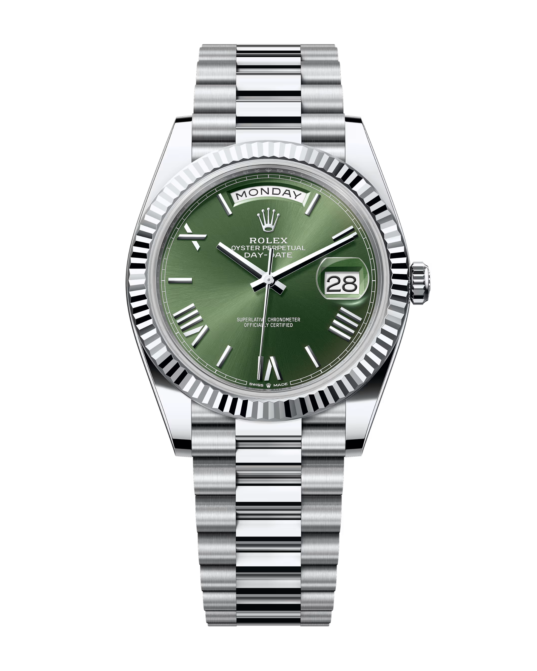 Day-Date Platinum 40mm Olive Green 228236