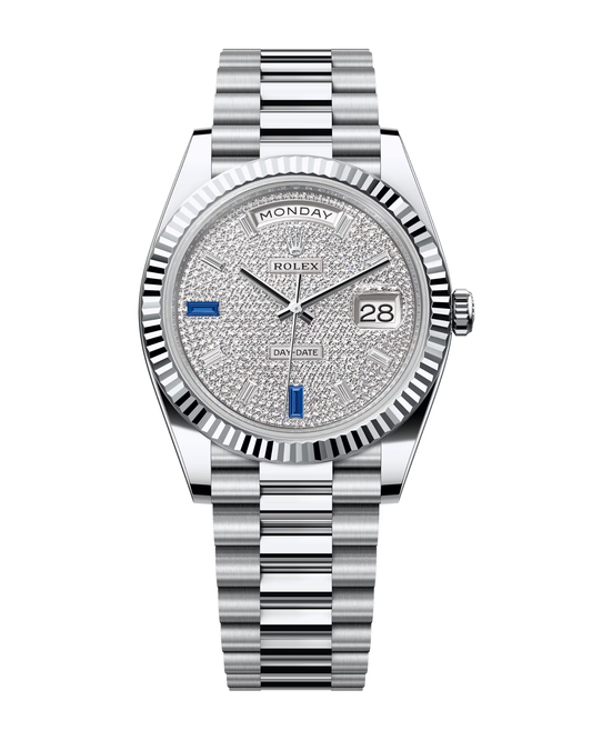 Day-Date Platinum 40mm Paved with Diamonds & Sapphires 228236