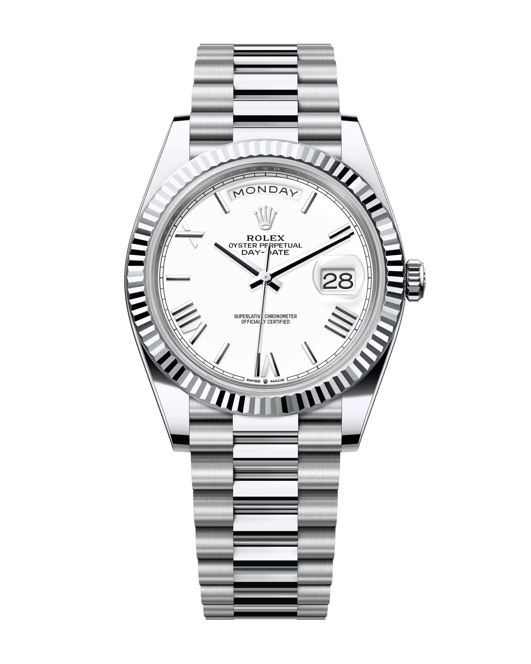 Day-Date Platinum 40mm White Roman 228236