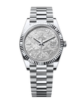 Day-Date Platinum 40mm Meteorite Diamond Baguette Set 228236