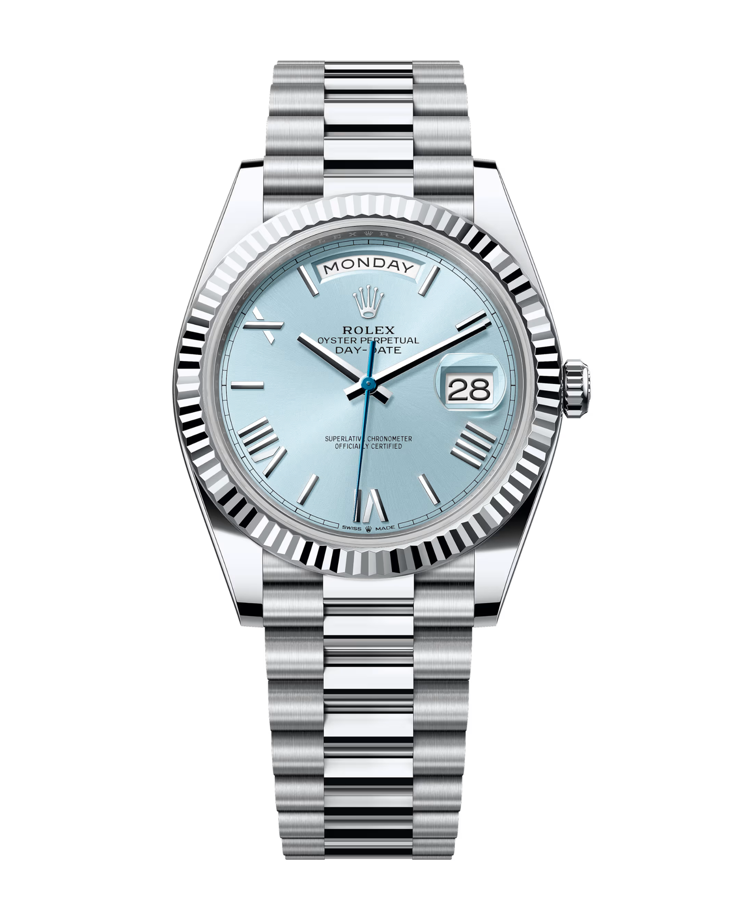 Day-Date Platinum 40mm Ice Blue Roman 228236