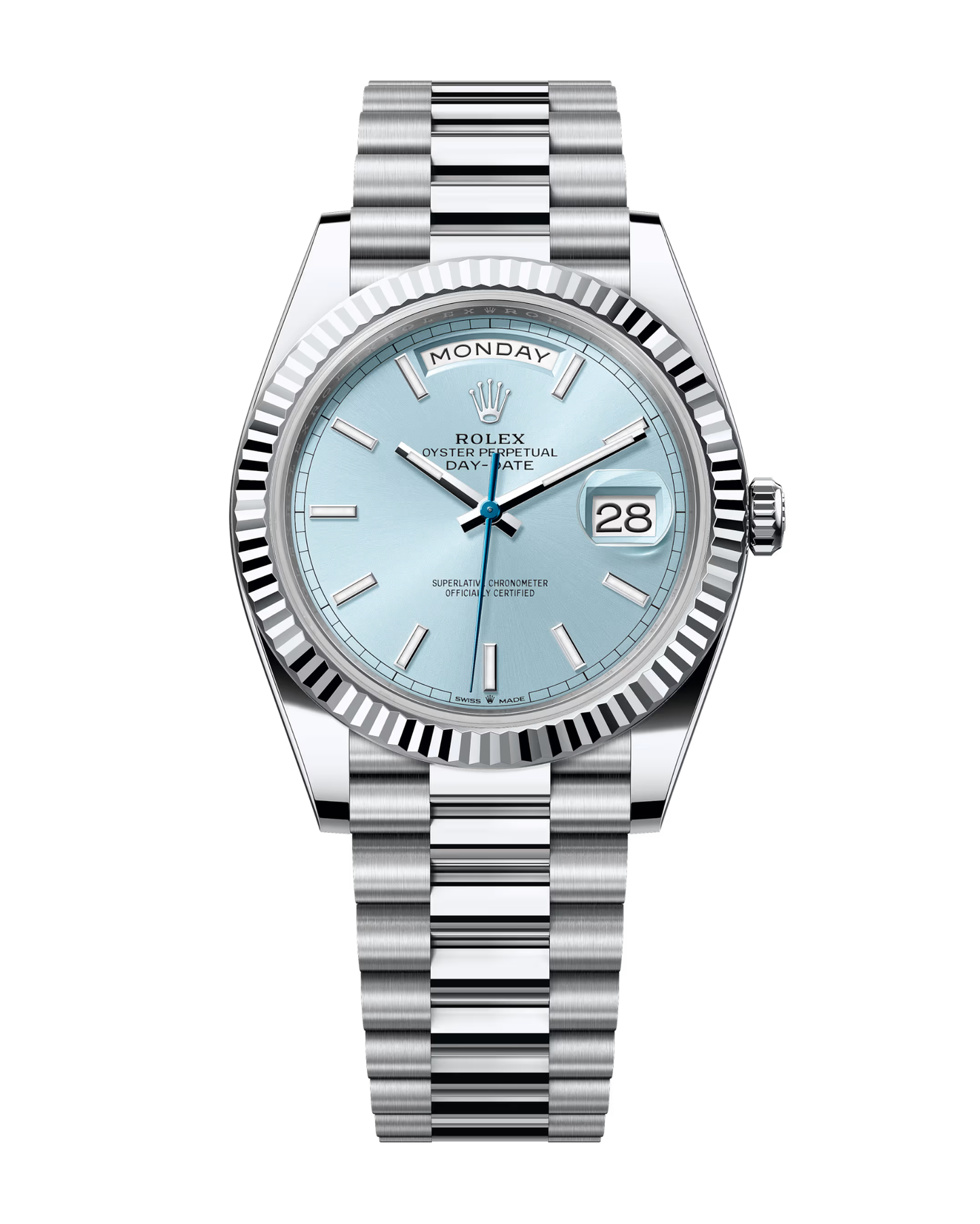 Day-Date Platinum 40mm Ice Blue Index 228236