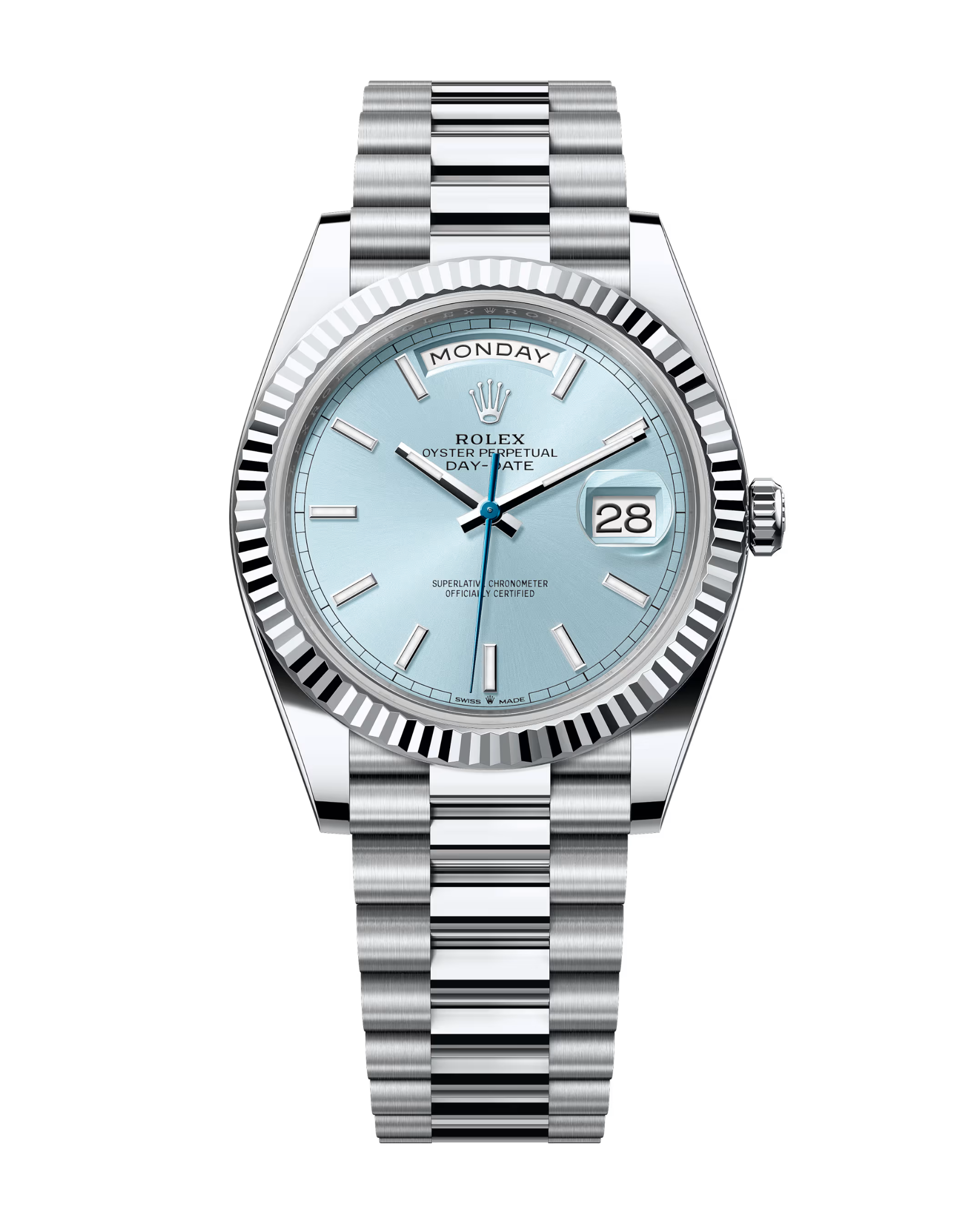 Day-Date Platinum 40mm Ice Blue Index 228236