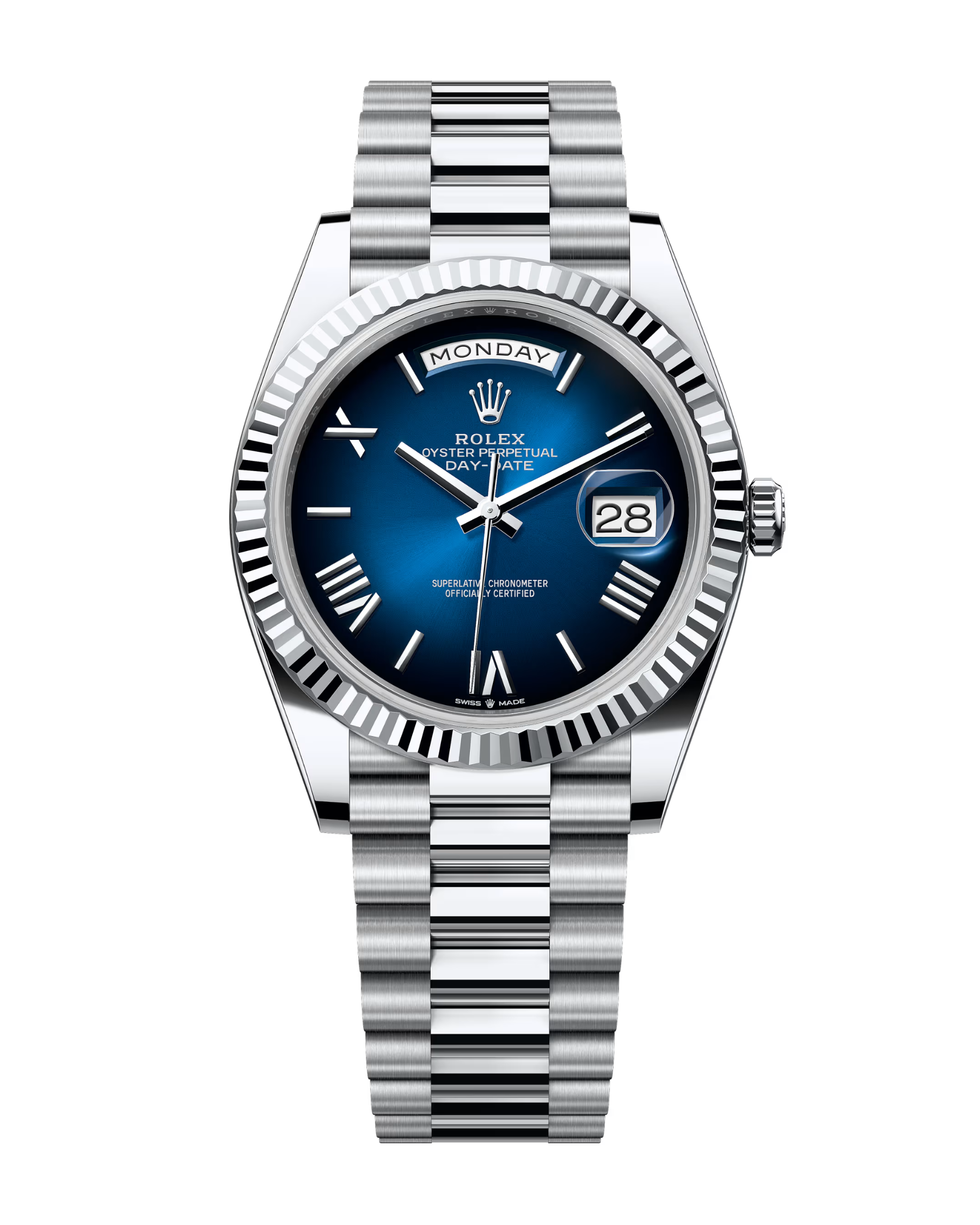 Day-Date Platinum 40mm Blue Ombré 228236
