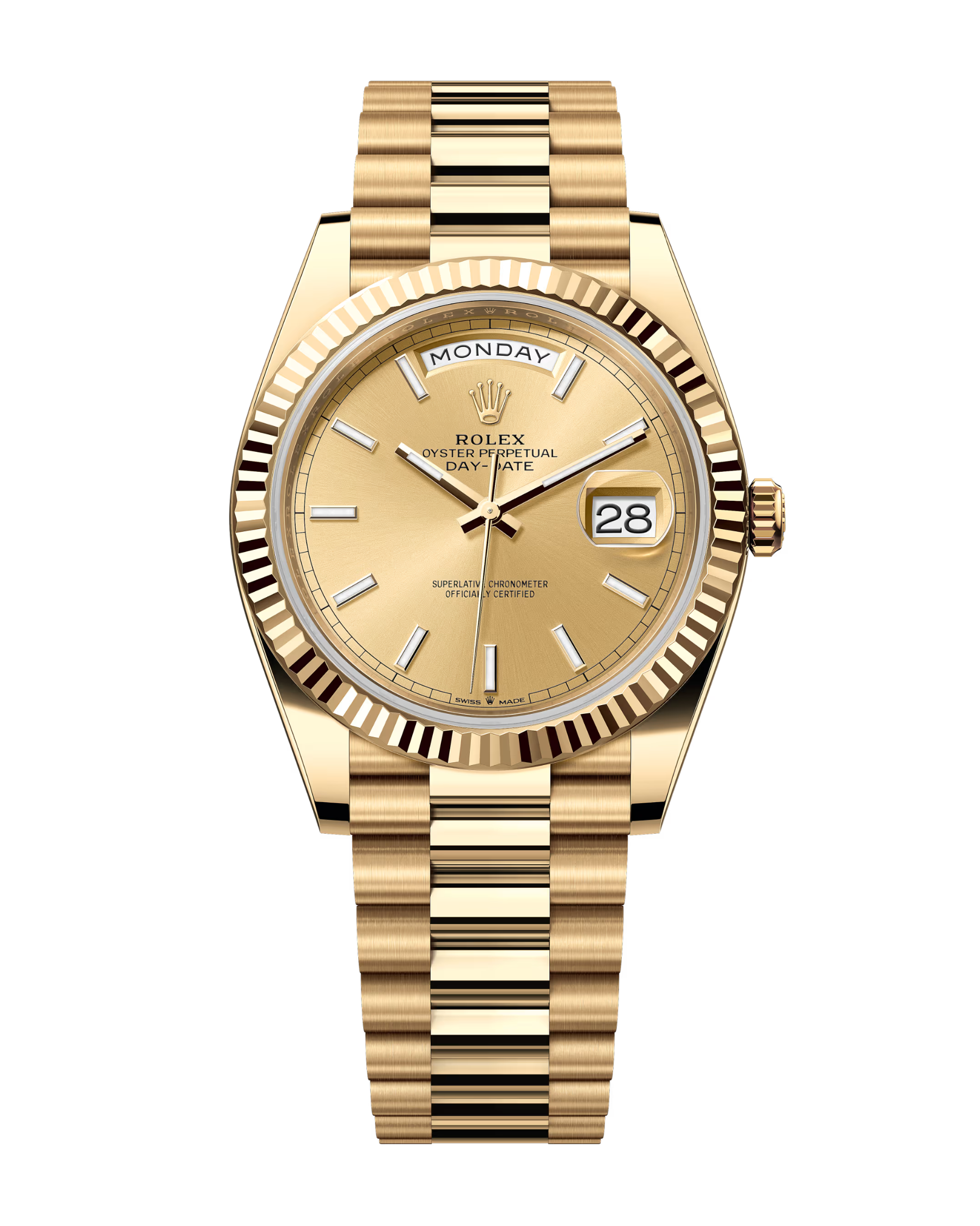 Day-Date Yellow Gold 40mm Champagne Index 228238
