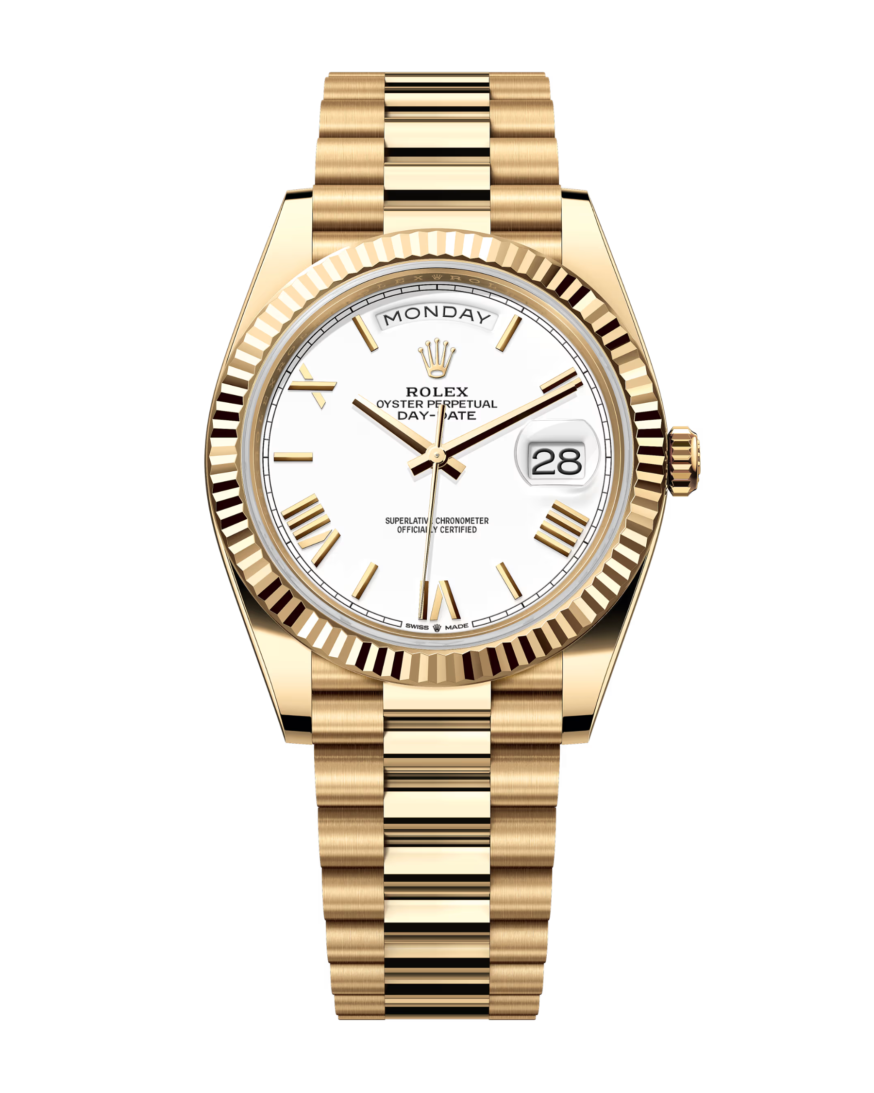 Day-Date Yellow Gold 40mm White Roman 228238