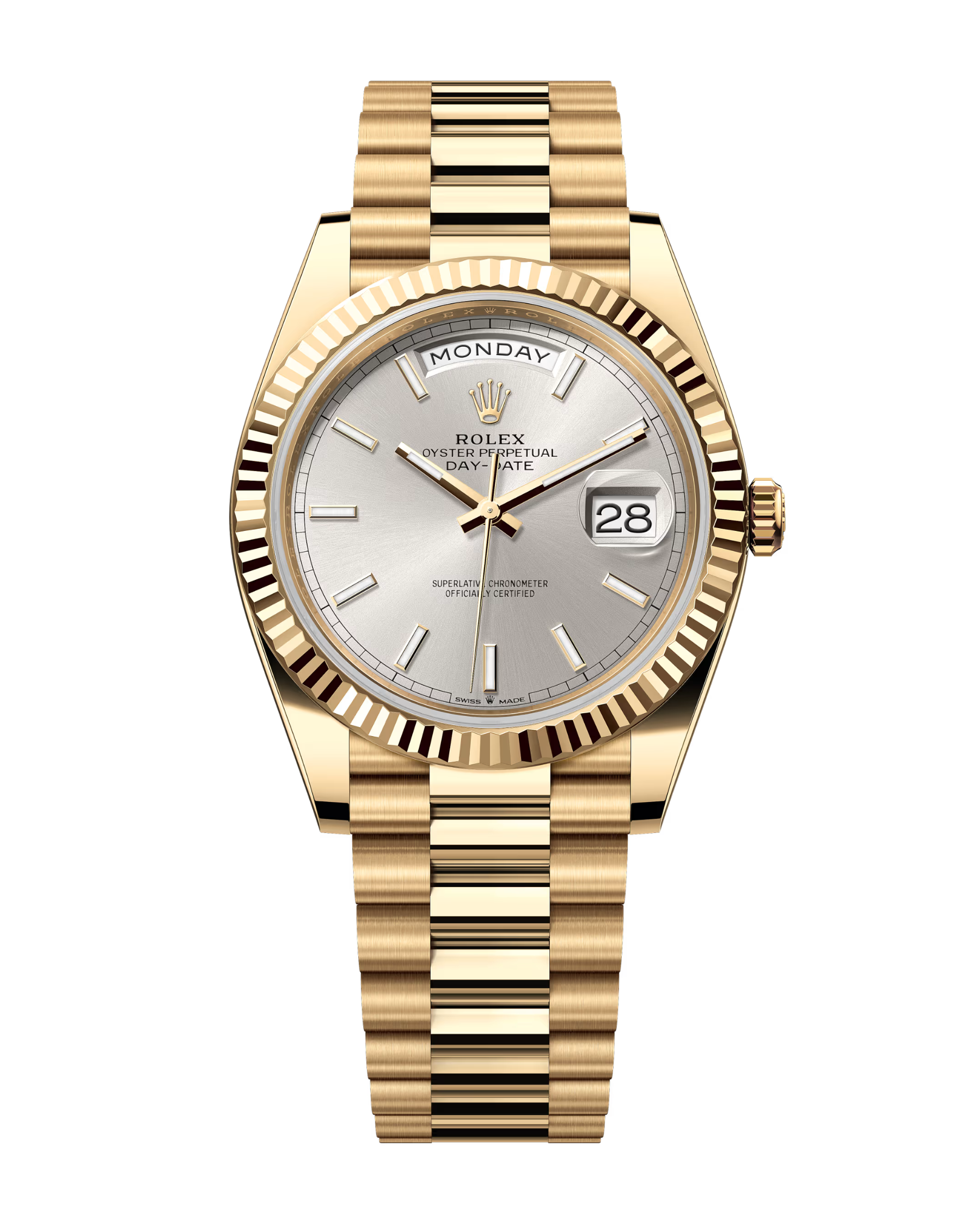 Day-Date Yellow Gold 40mm Silver Index 228238