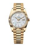 Day-Date Yellow Gold 40mm White Mother-of-Pearl Diamond Set 228238