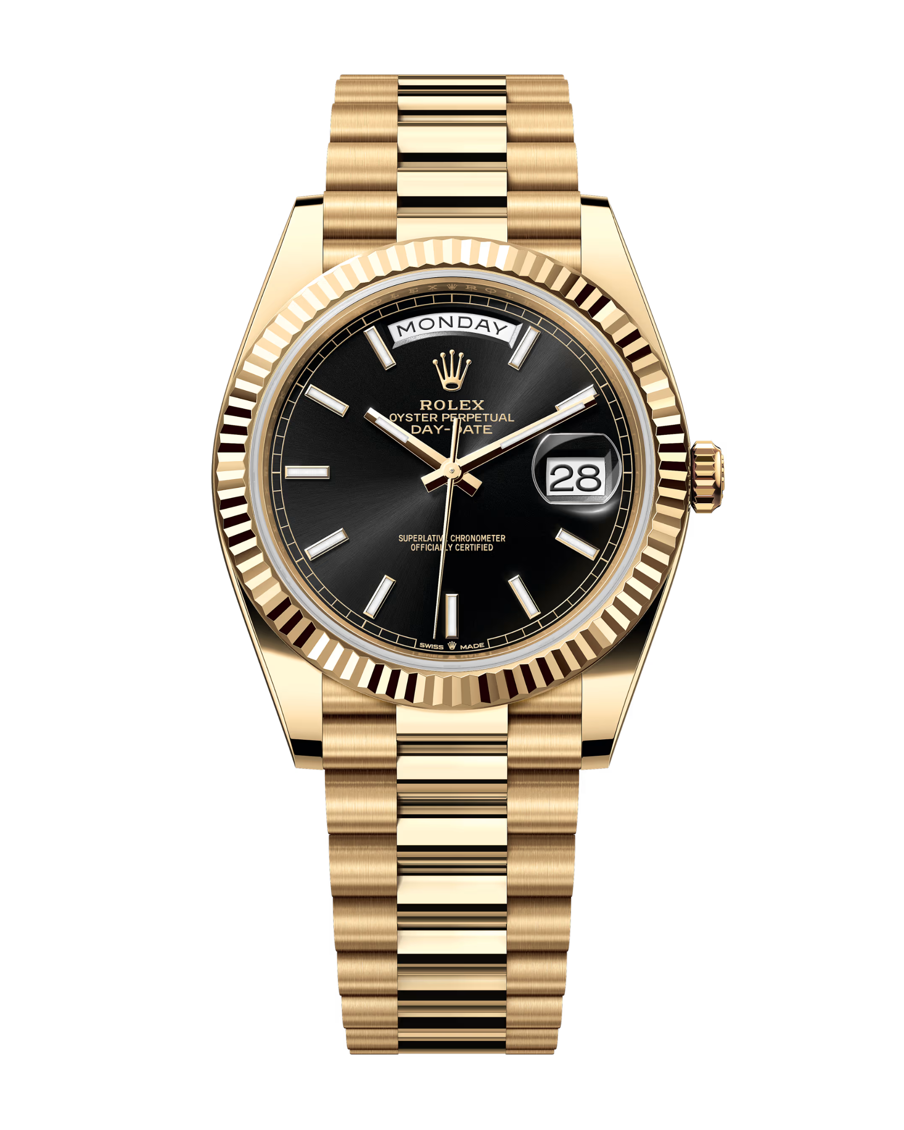 Day-Date Yellow Gold 40mm Bright Black 228238