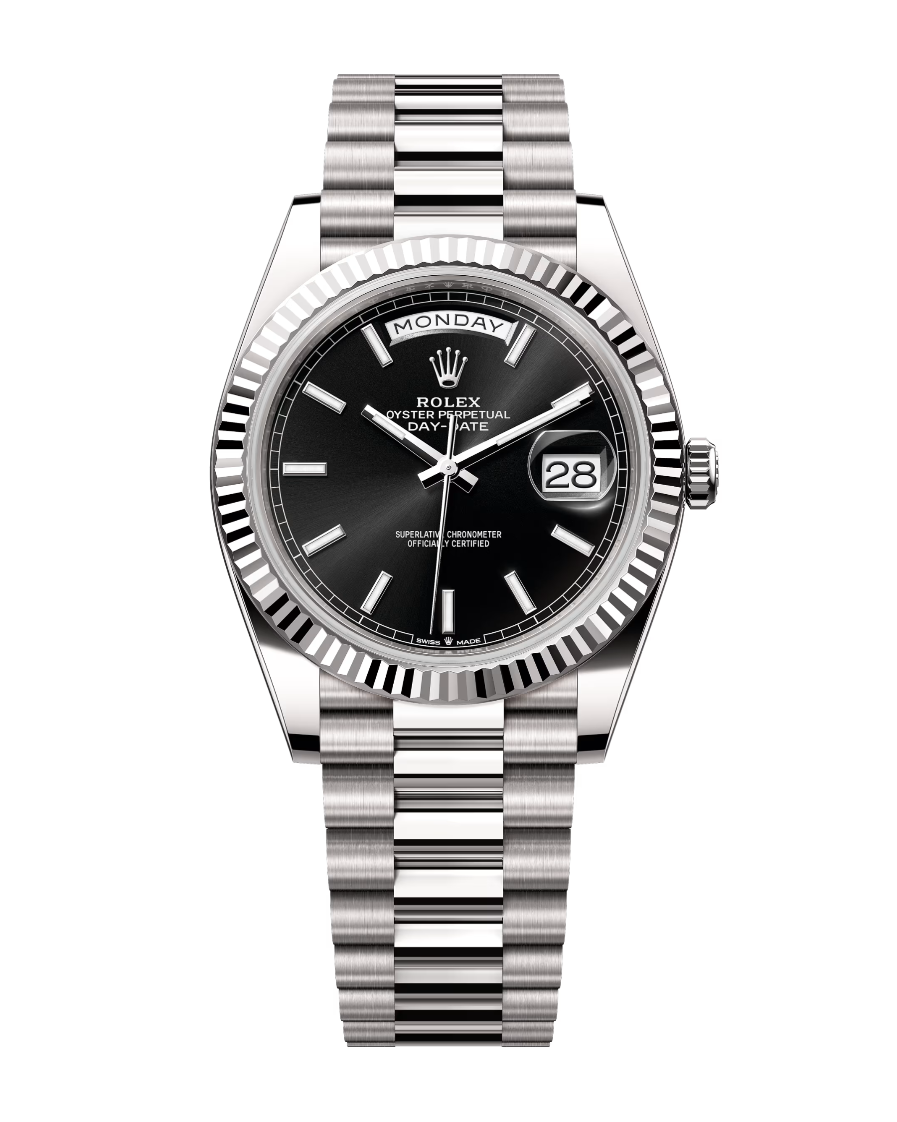 Day-Date White Gold 40mm Bright Black 228239