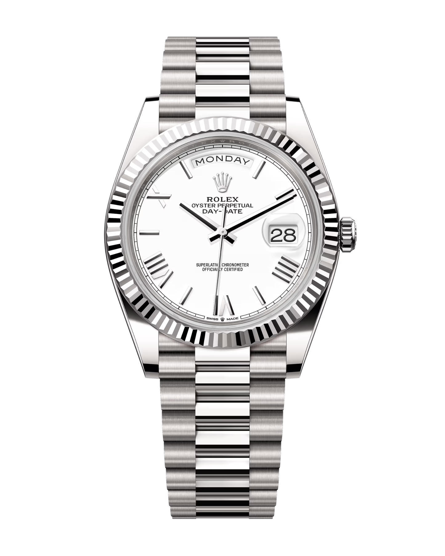 Day-Date White Gold 40mm White Roman 228239