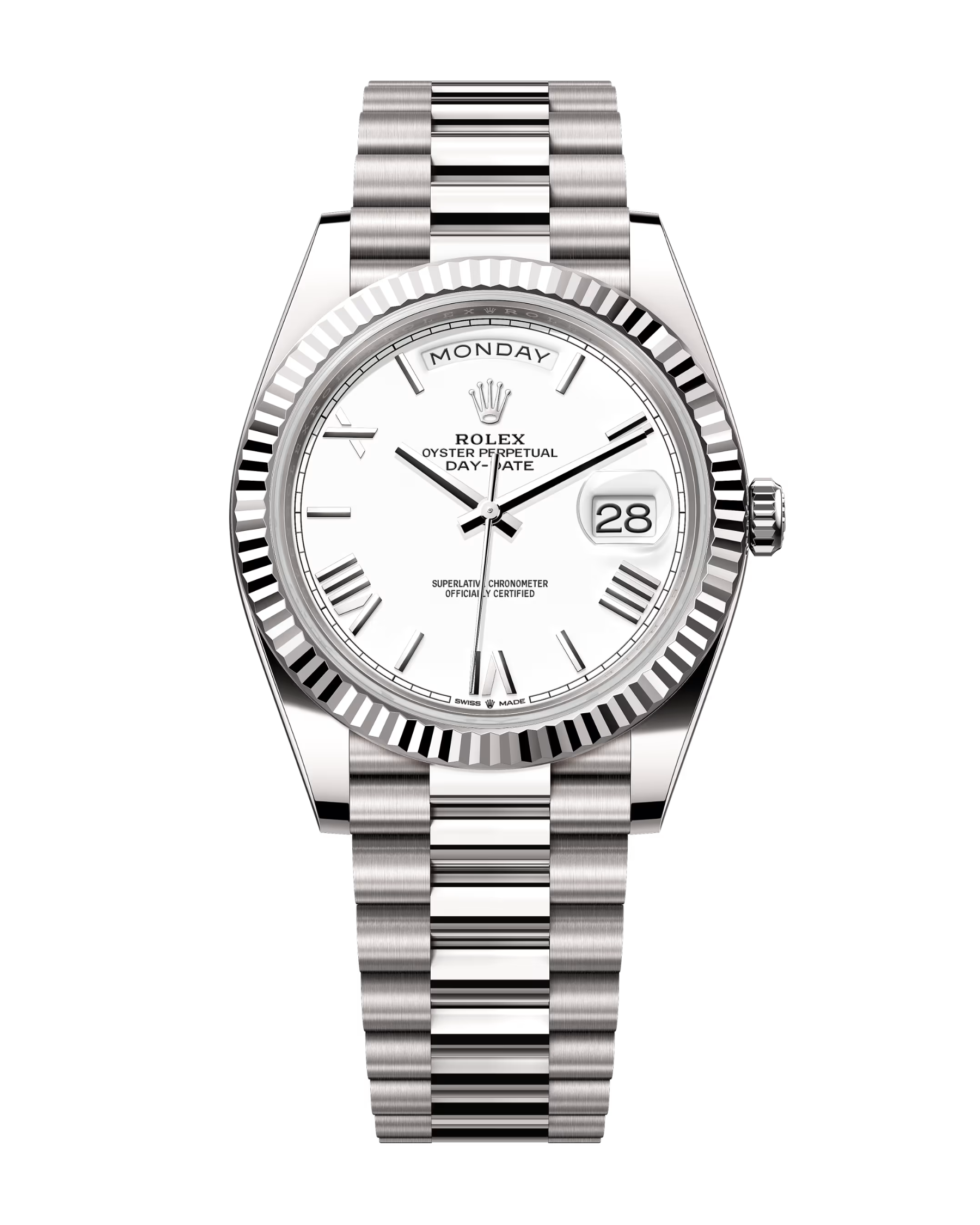 Day-Date White Gold 40mm White Roman 228239