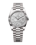 Day-Date White Gold 40mm Meteorite Diamond Baguette Set 228239