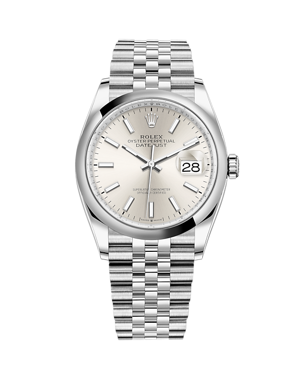 Datejust 36 Stainless Steel Jubilee Silver Stick 126200