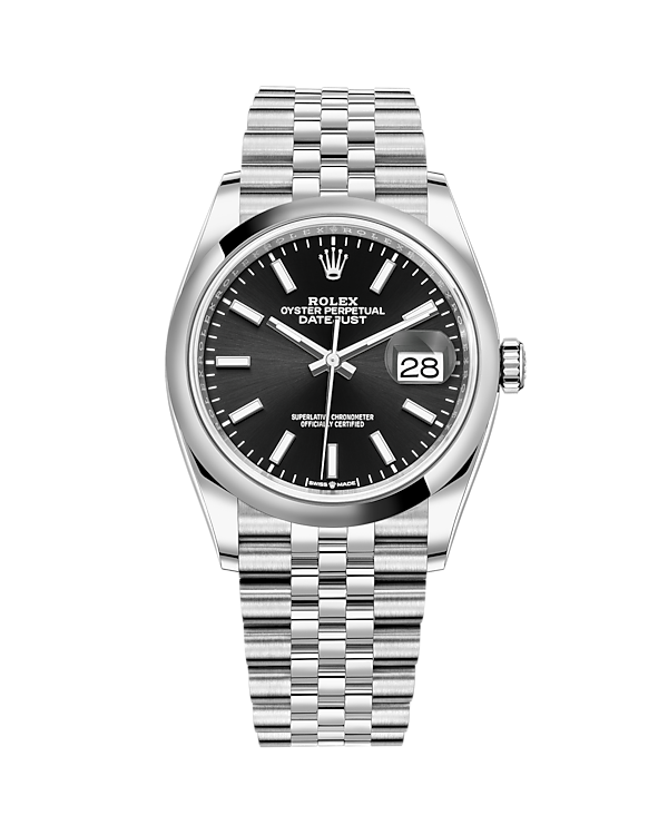 Datejust 36 Stainless Steel Jubilee Black Stick 126200