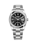 Datejust 36 Stainless Steel Oyster Black Stick 126200