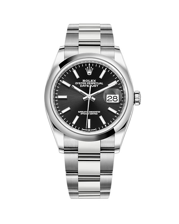Datejust 36 Stainless Steel Oyster Black Stick 126200