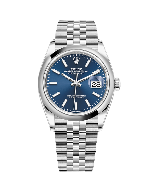 Datejust 36 Stainless Steel Jubilee Blue Stick 126200