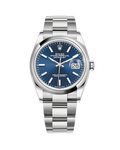 Datejust 36 Stainless Steel Oyster Blue Stick 126200