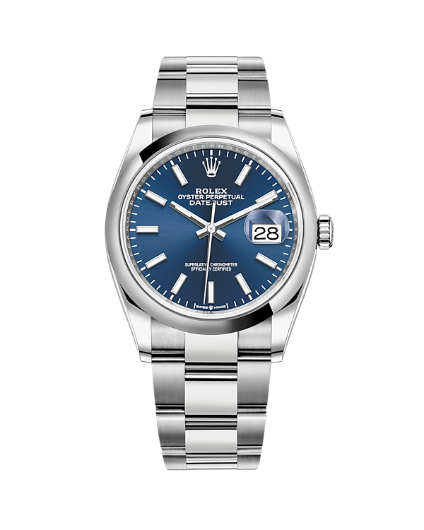 Datejust 36 Stainless Steel Oyster Blue Stick 126200