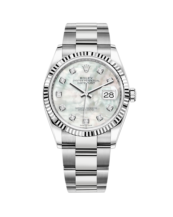 Datejust 36 White Gold & Stainless Oyster Mother-of-Pearl 126234