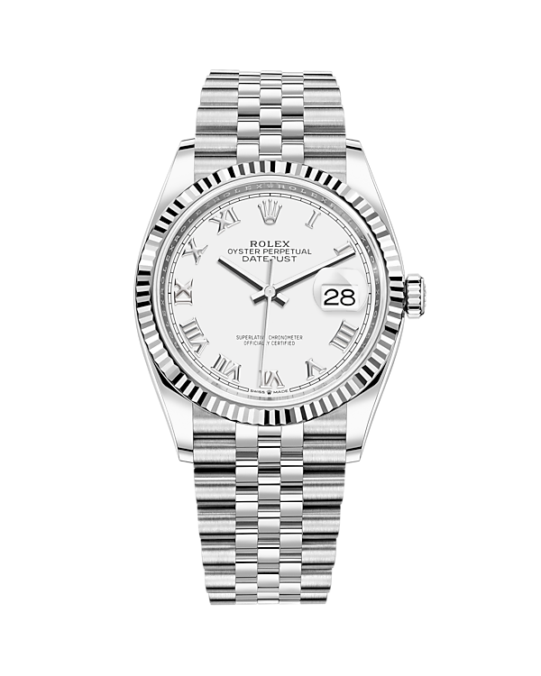 Datejust 36 White Gold & Stainless Jubilee Aubergine with Diamonds 126234