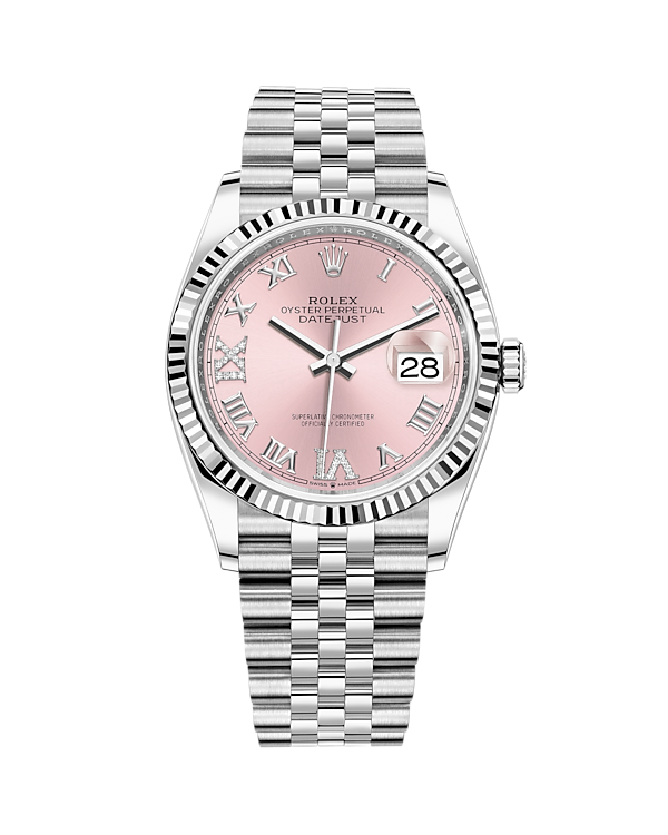 Datejust 36 White Gold & Stainless Jubilee Green Ombré 126234