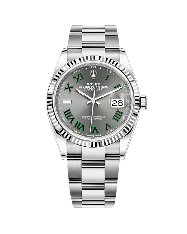 Datejust 36 White Gold & Stainless Oyster Slate Wimbledon 126234