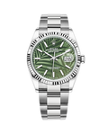 Datejust 36 White Gold & Stainless Oyster Green Palm Dial 126234