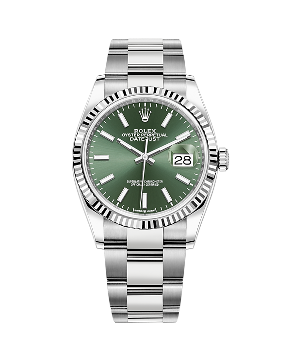 Datejust 36 White Gold & Stainless Oyster Mint Green 126234