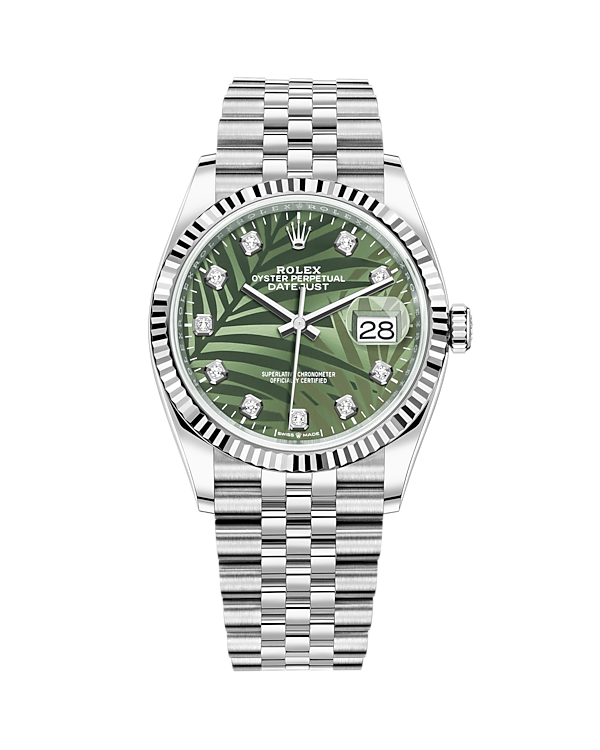 Datejust 36 White Gold & Stainless Jubilee Pink with Diamonds 126234