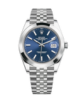 Datejust 41 Stainless Steel Jubilee Bright Blue Stick 126300