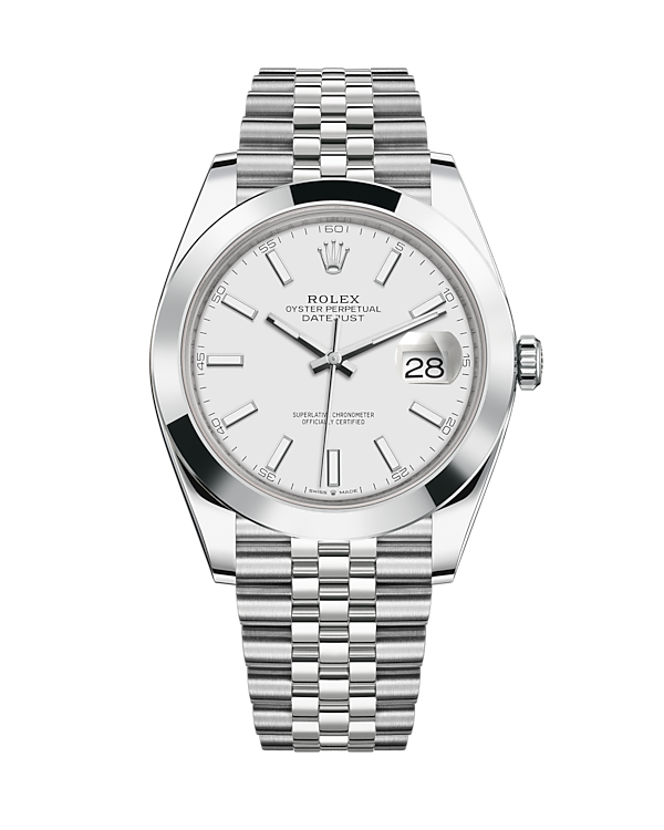 Datejust 41 Stainless Steel Jubilee White Stick 126300