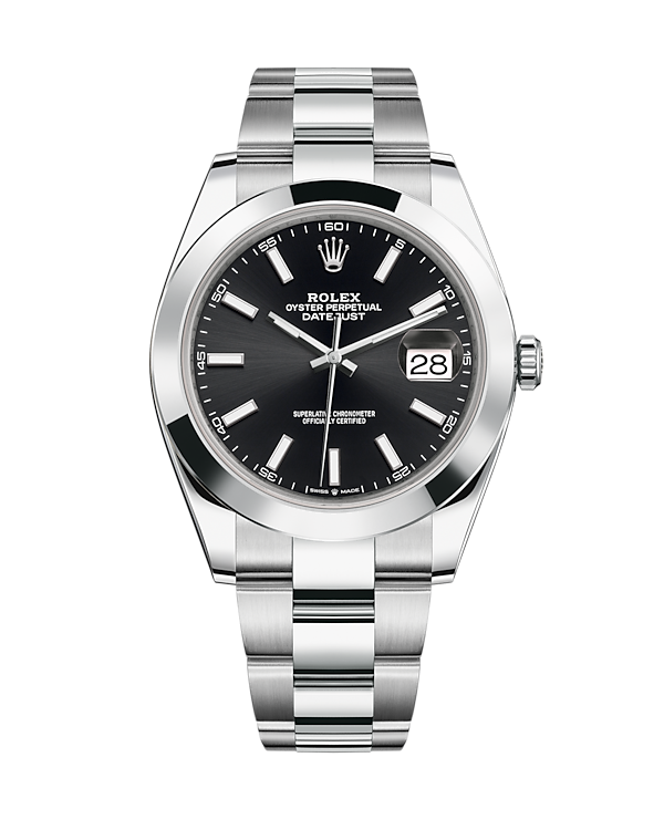 Datejust 41mm Stainless Steel Oyster Black Stick 126300