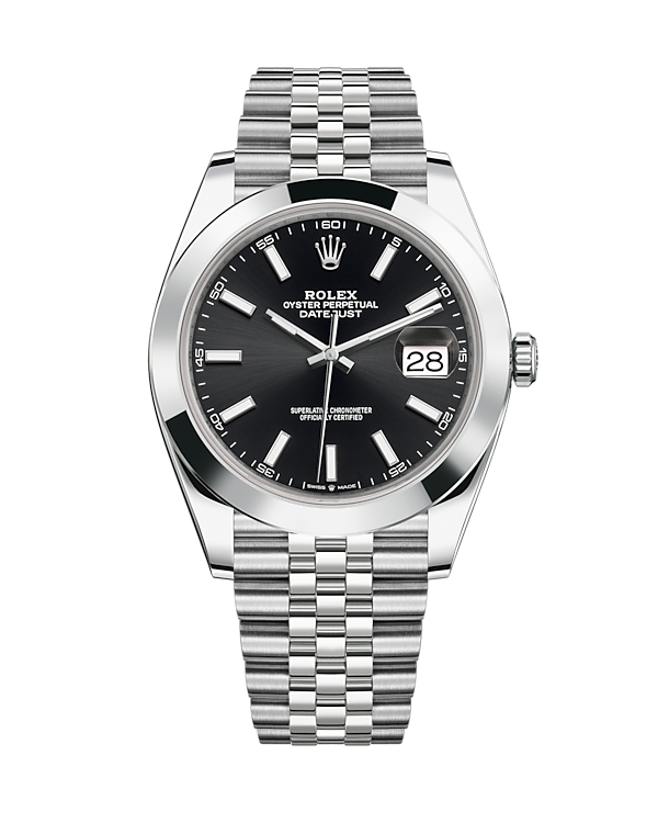 Datejust 41mm Stainless Steel Jubilee Black Stick 126300