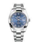 Datejust 41 Stainless Steel Oyster Bright Blue Roman 126300