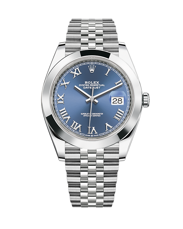 Datejust 41 Stainless Steel Jubilee Bright Blue Roman 126300