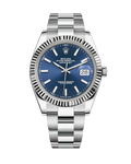 Datejust 41 Stainless Steel Oyster Bright Blue Stick 126334