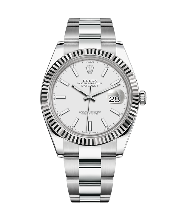 Datejust 41 Stainless Steel Oyster White Stick 126334