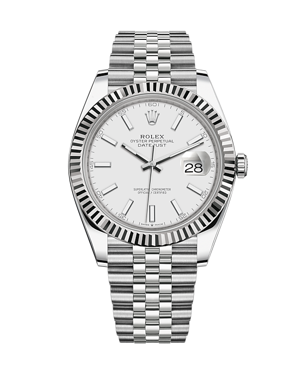 Datejust 41 Stainless Steel Jubilee White Stick 126334