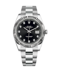 Datejust 41 Stainless Steel Oyster Black with Diamonds 126334