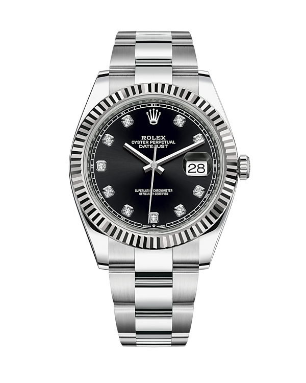 Datejust 41 Stainless Steel Oyster Black with Diamonds 126334