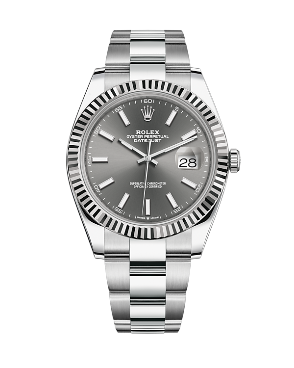 Datejust 41 Stainless Steel Oyster Slate Stick 126334