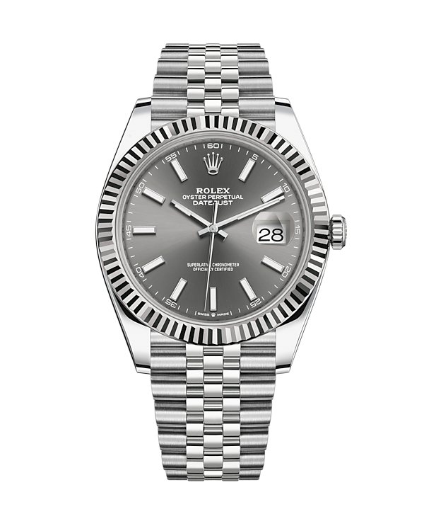 Datejust 41 Stainless Steel Jubilee Slate Stick 126334