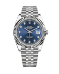 Datejust 41 Stainless Steel Jubilee Blue with Diamonds 126334