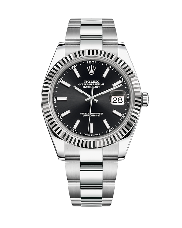 Datejust 41 Stainless Steel Oyster Black Stick 126334